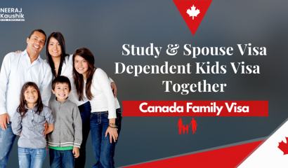Visa of whole family can be applied together, Canada allows an International student and worker to apply visa for their spouse and dependent children's together and fly together.